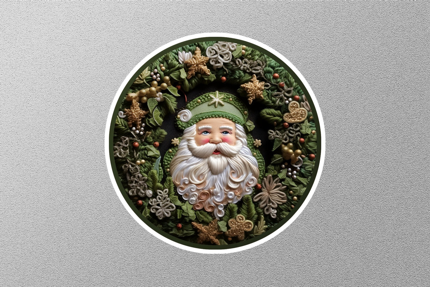 Postcard Historical Santa Claus Merry Christmas Sticker