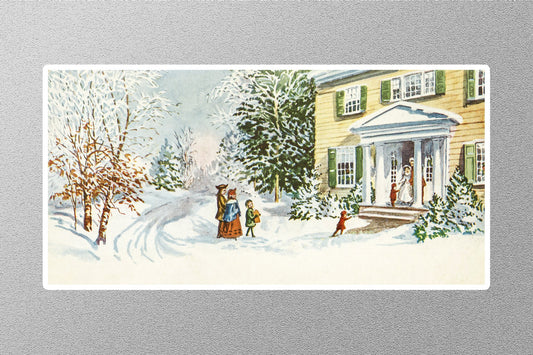 Wholesale Vintage Folks Back Home Christmas Sticker