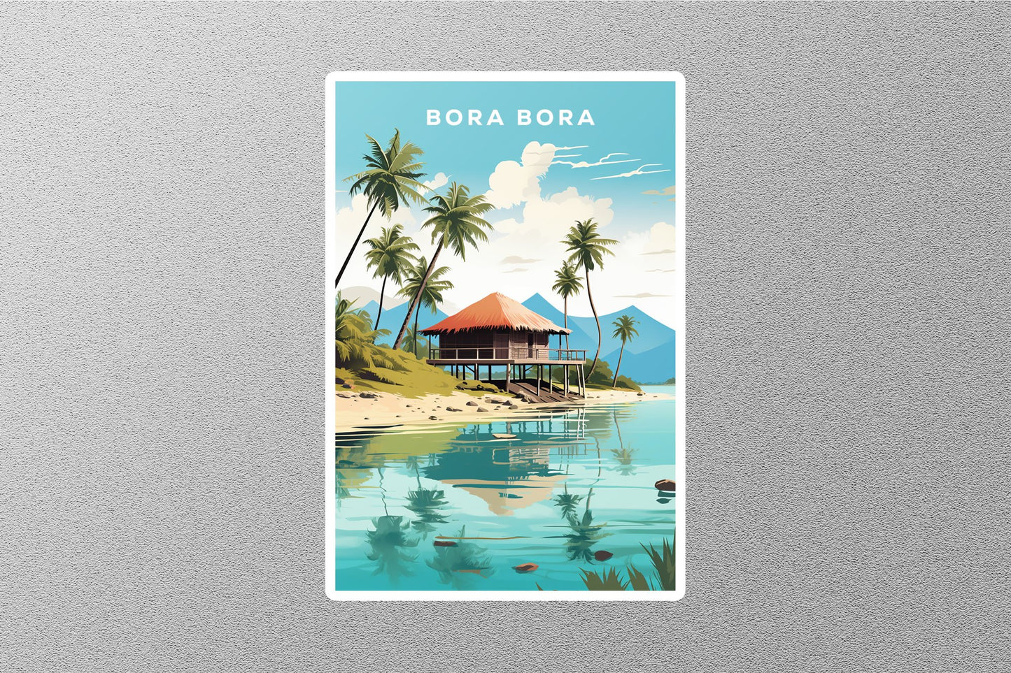 Wholesale Vintage Bora Bora Travel Sticker