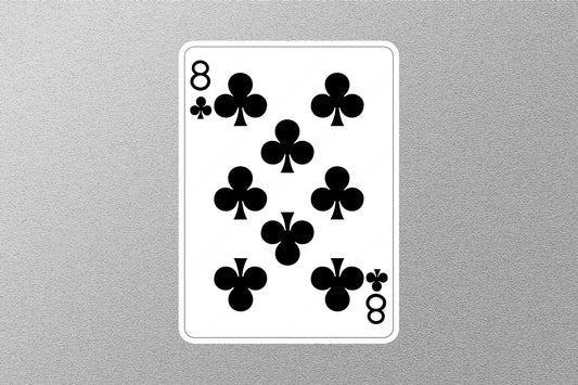 Wholesale 8 of Clubs Cards Sticker