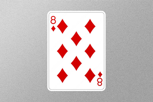 Wholesale 8 of Diamonds Cards Sticker