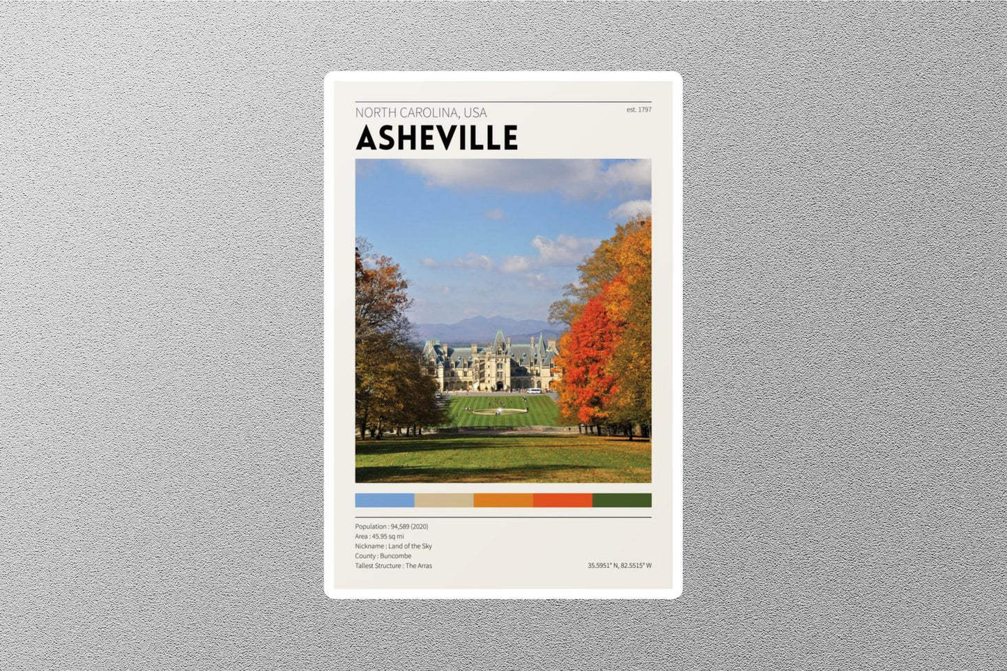 Asheville Travel Sticker