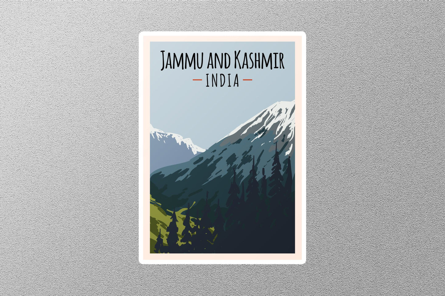 Wholesale Vintage Jammu And Kashmir India Travel Stickers