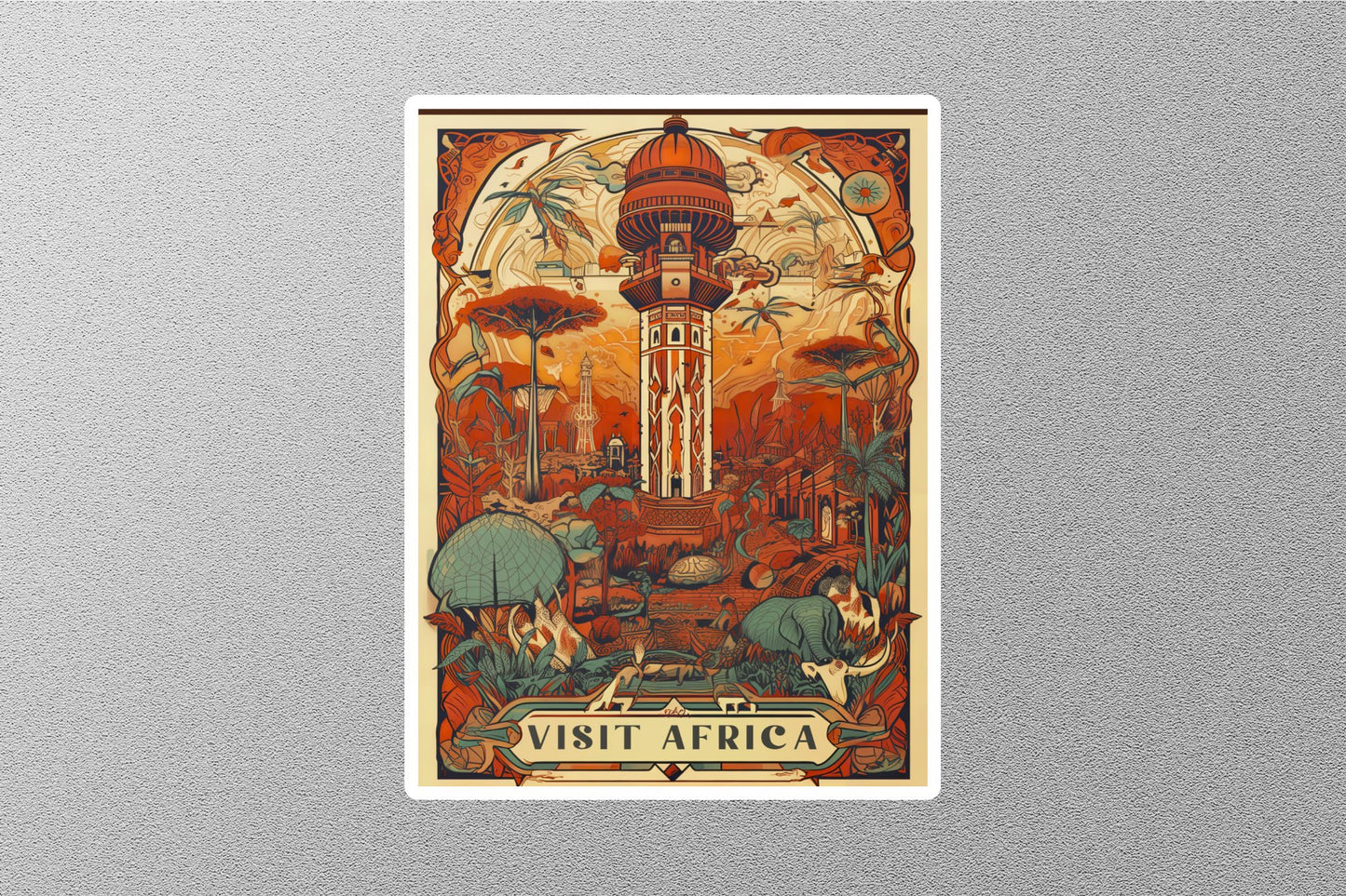 Wholesale Vintage Visit Africa Travel Stickers