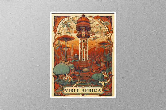 Wholesale Vintage Visit Africa Travel Stickers