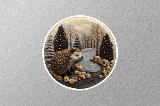 Wholesale Hedgehog Winter Holiday Sticker