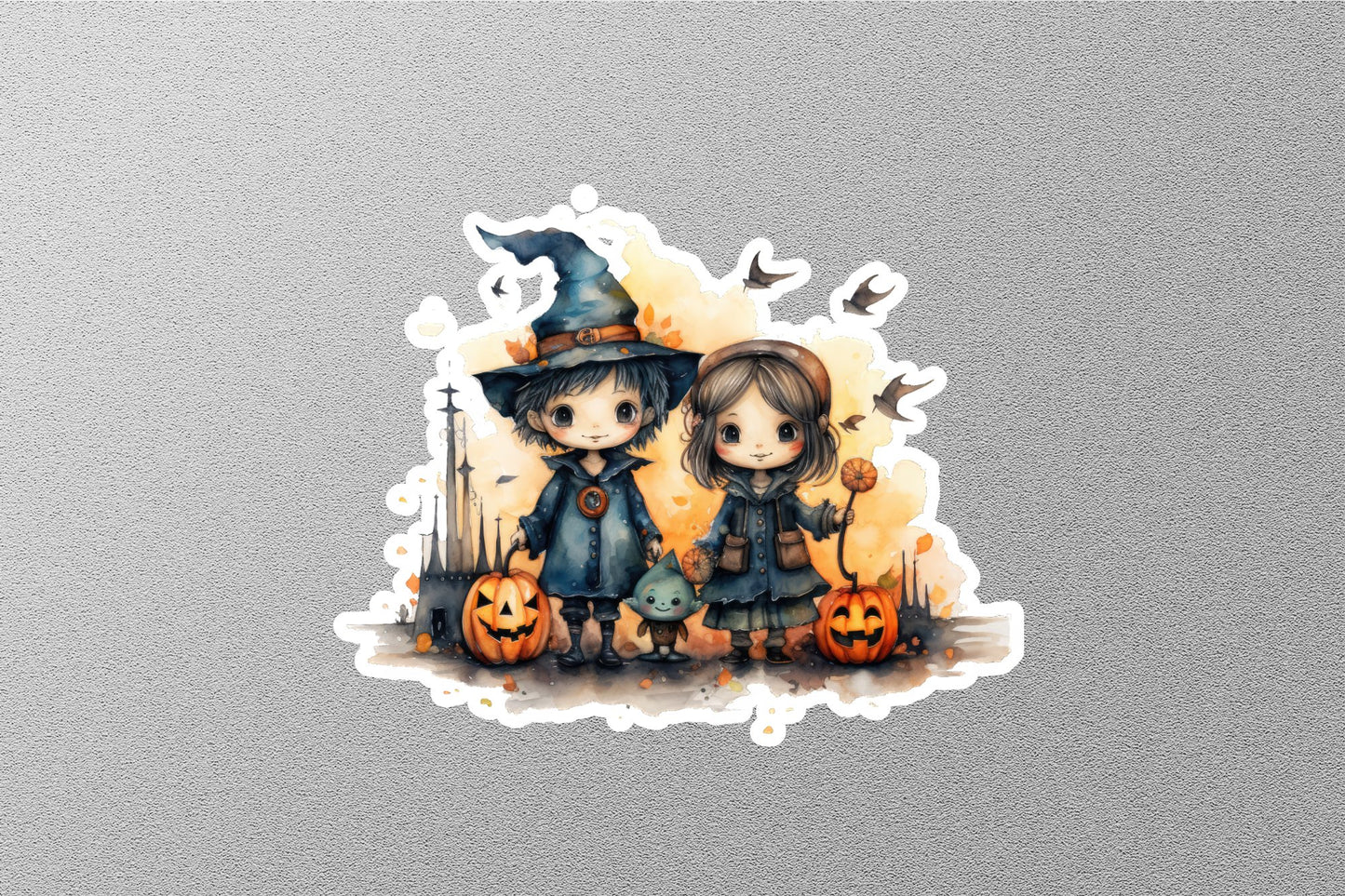 Cute Little Girl Halloween Sticker