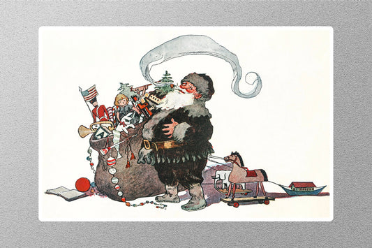 Wholesale Vintage Lazy Boy & Santa Christmas Sticker