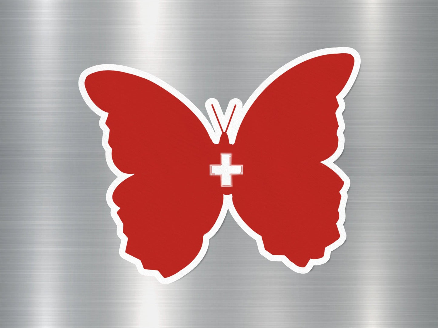 Switzerland Butterfly Flag Sticker