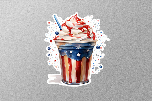 American Flag Ice Cream Sticker