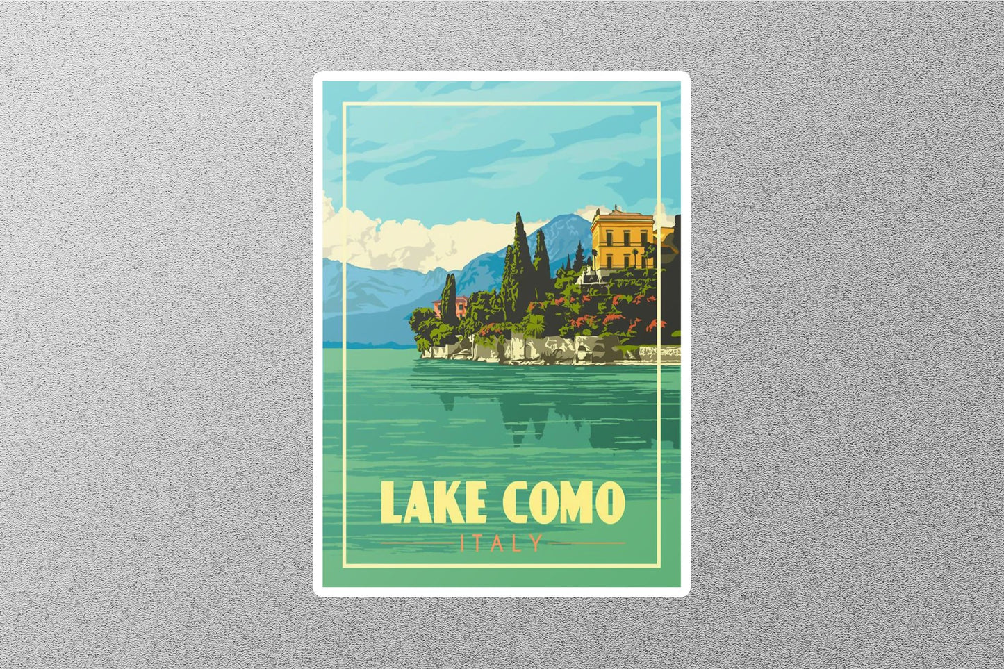 Vintage Lake Como Italy Travel Sticker