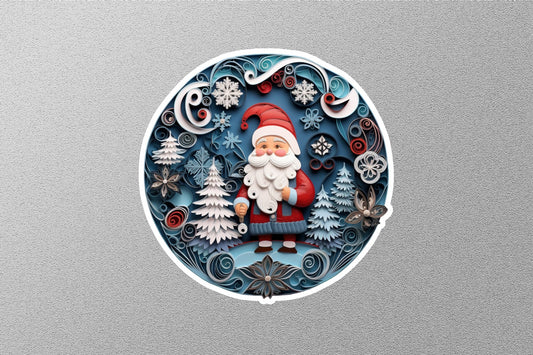 Cute Santa Winter Holiday Sticker