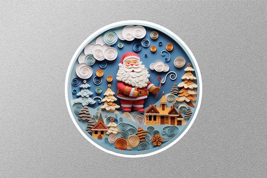 Cartoon Santa Claus Christmas Sticker