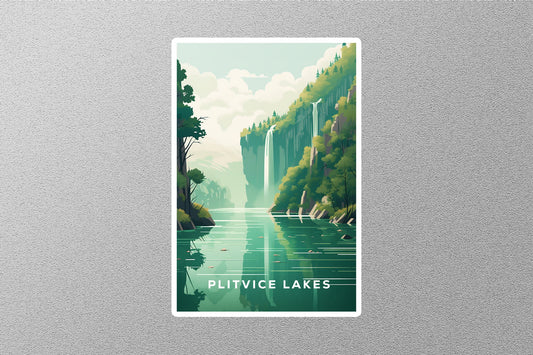 Vintage Plitvice Lakes National Park 2 Travel Sticker