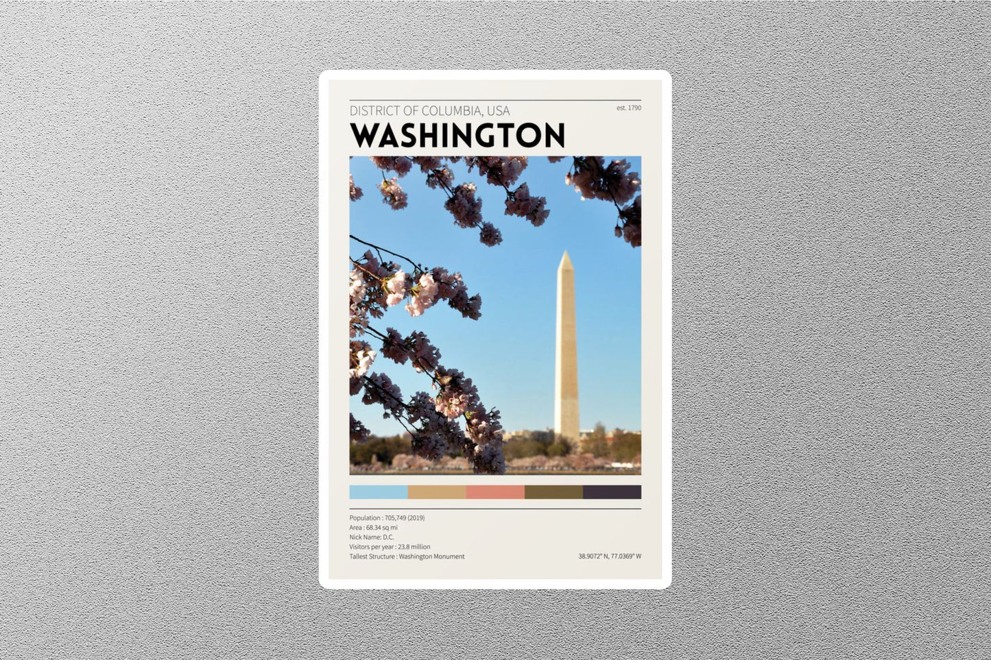 Washington USA Travel Sticker