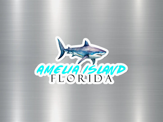 Amelia Island Florida Shark Sticker