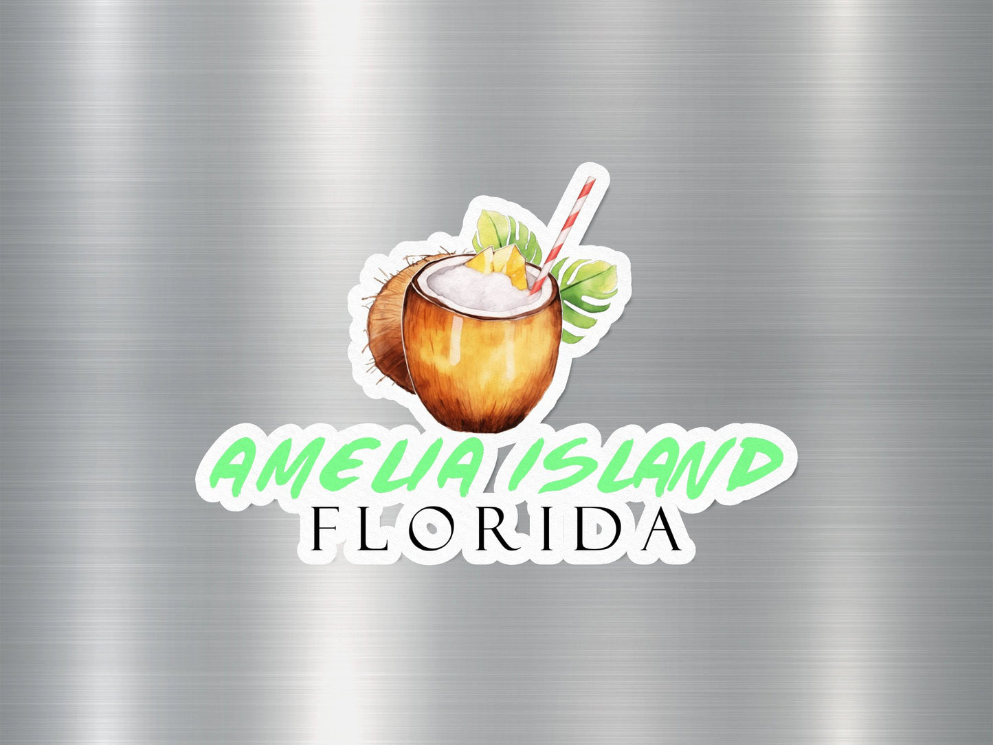 Wholesale Amelia Island Florida Coconut Sticker