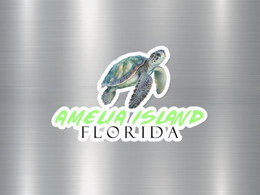 Amelia Island Florida Turtle Sticker