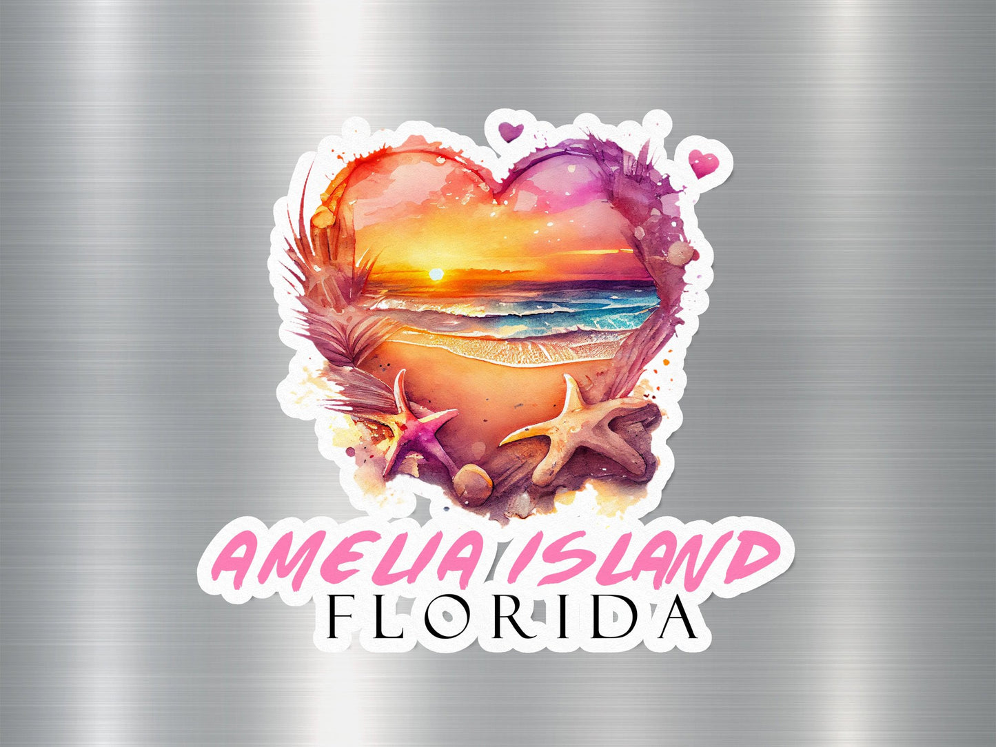 Wholesale Amelia Island Florida Heart Sticker