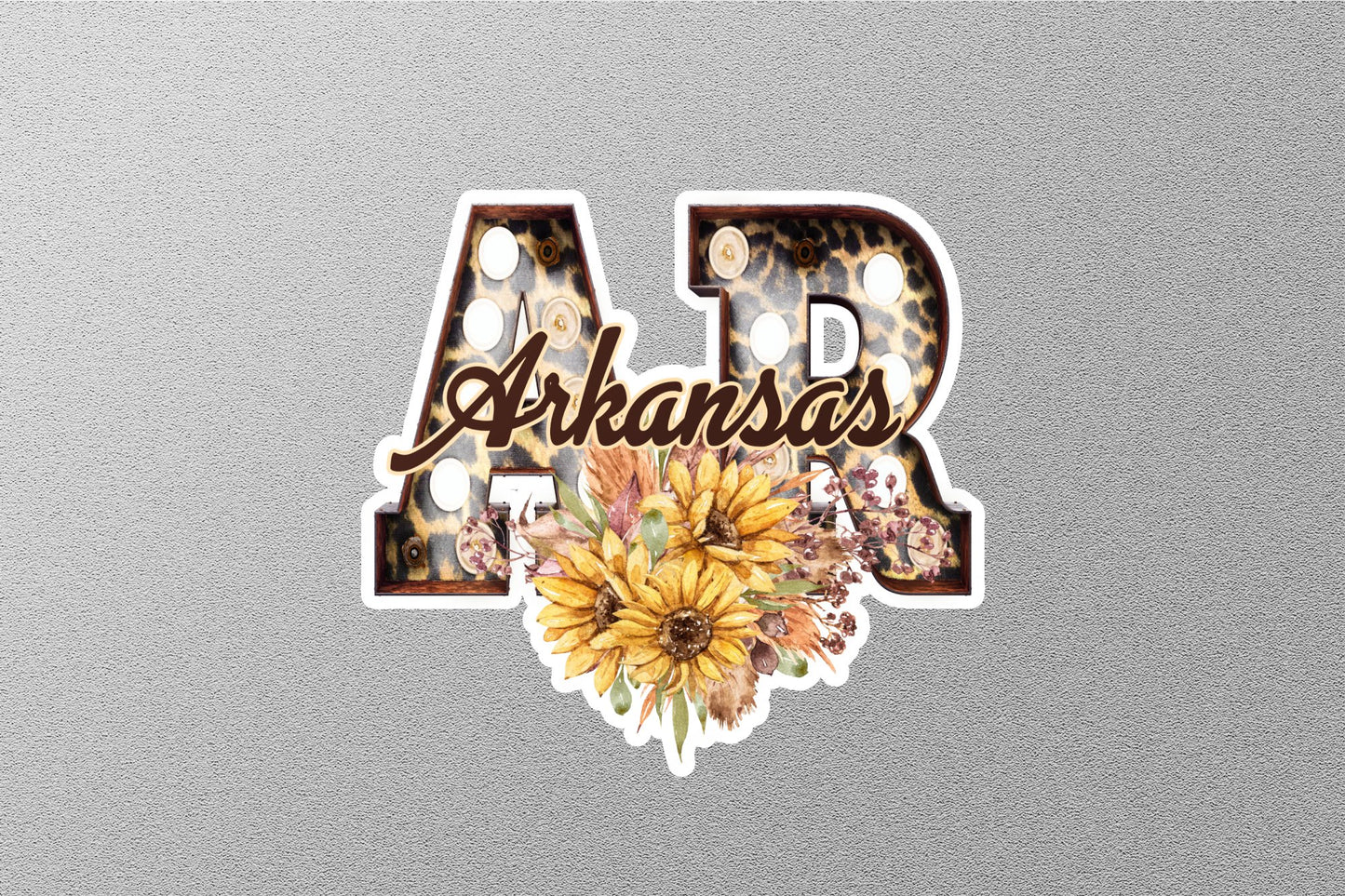 Floral Arkansas State Sticker State Sticker