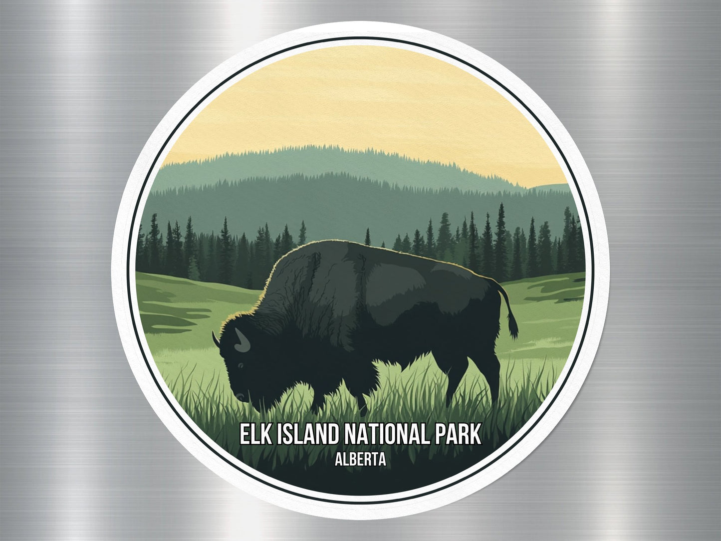 Elk Island Alberta Canada National Park Sticker