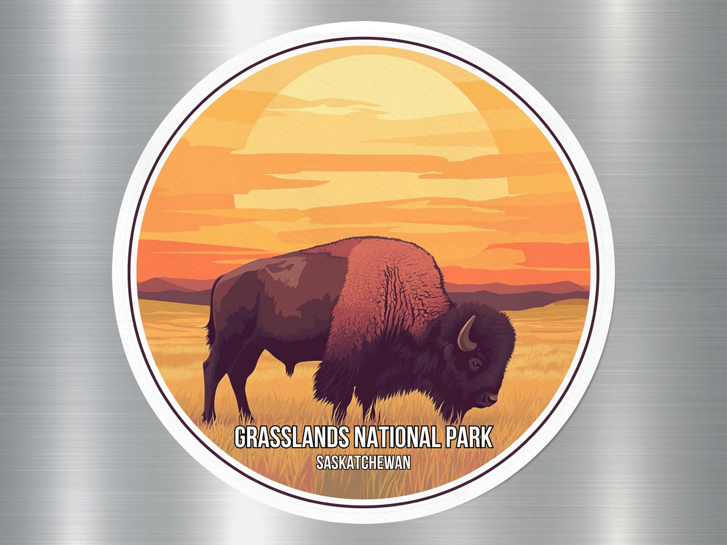 Grasslands Saskatchewan Canada National Park Sticker