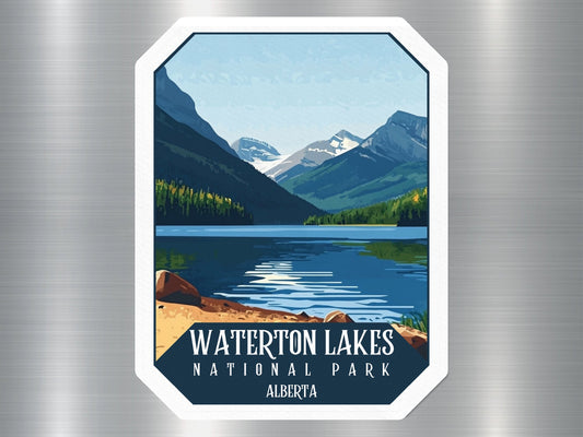 Waterston Lakes Alberta Canada National Park Sticker