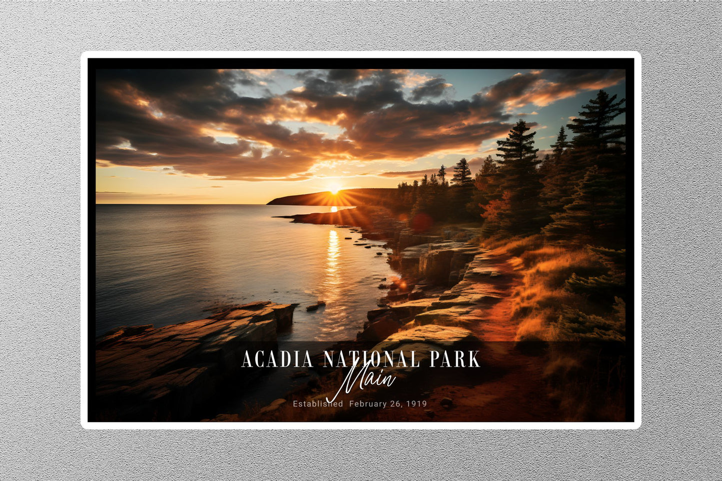 Acadia Sunrise National Park Sticker