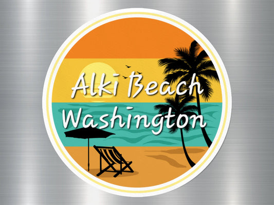 Alki Beach Washington Sticker