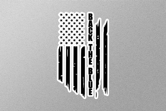 Back The Blue American Flag Sticker