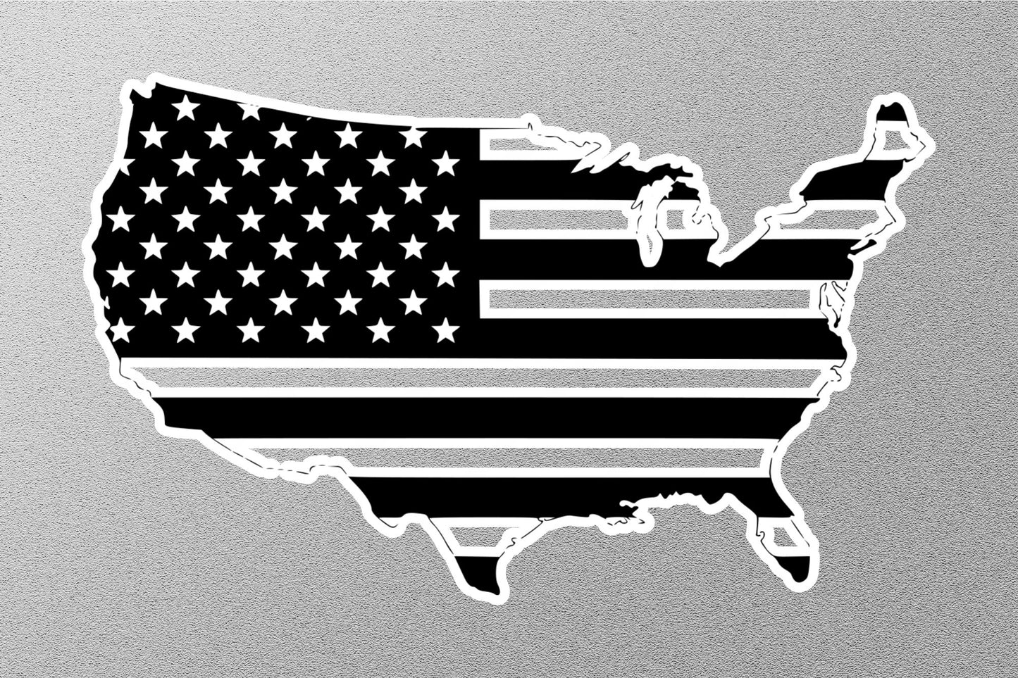 USA America Flag in Map Sticker