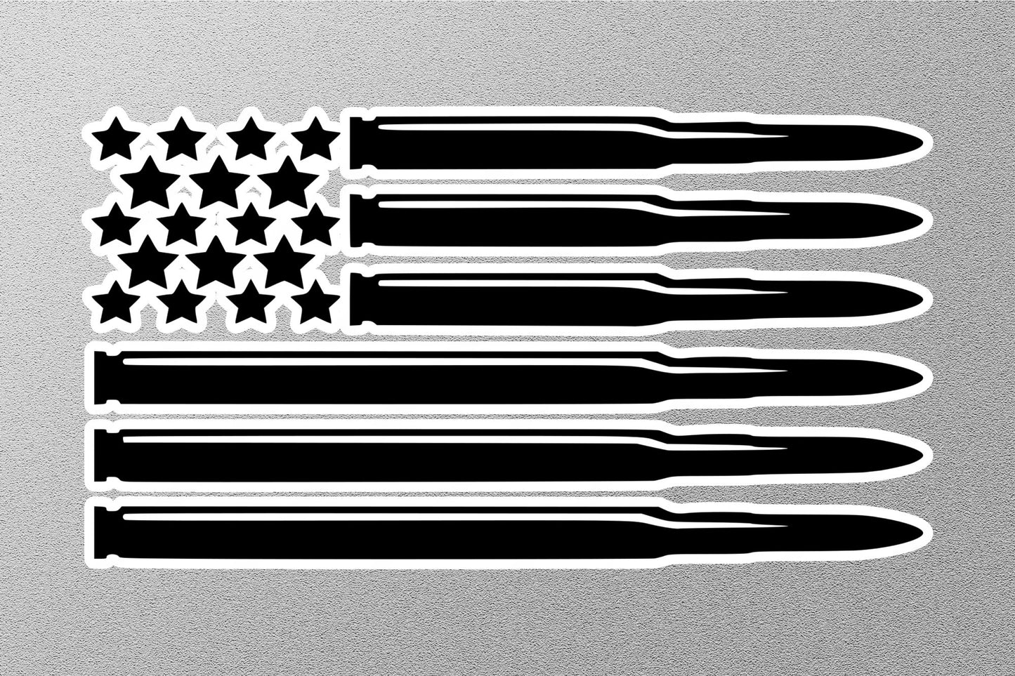 Ammo Bullet USA Flag Sticker