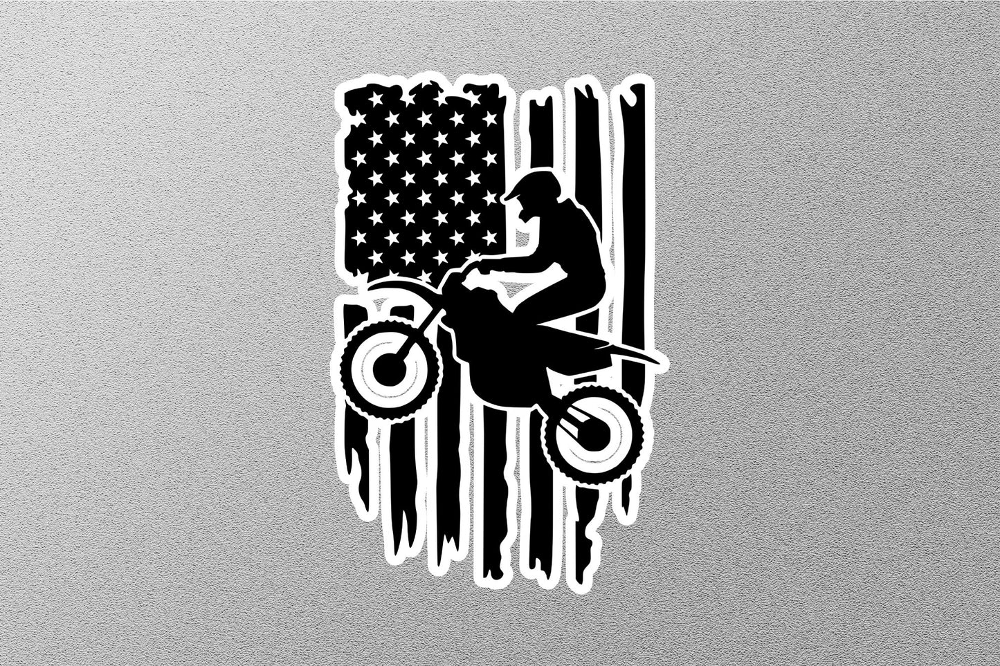 Motocross USA Flag Sticker