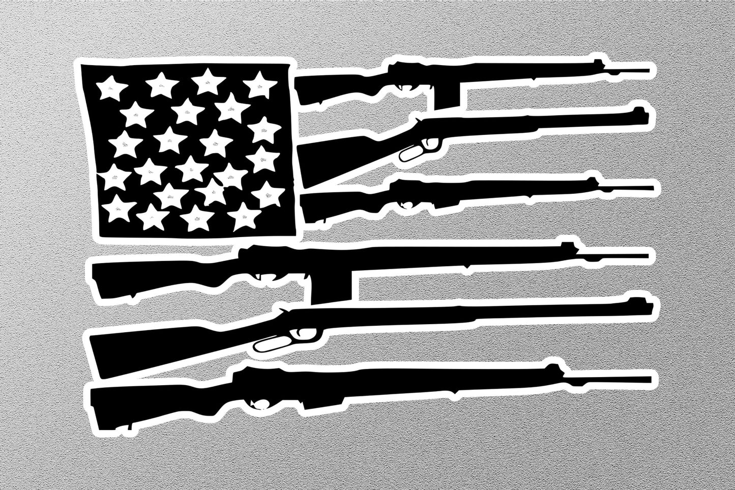 USA Gun Flag Sticker