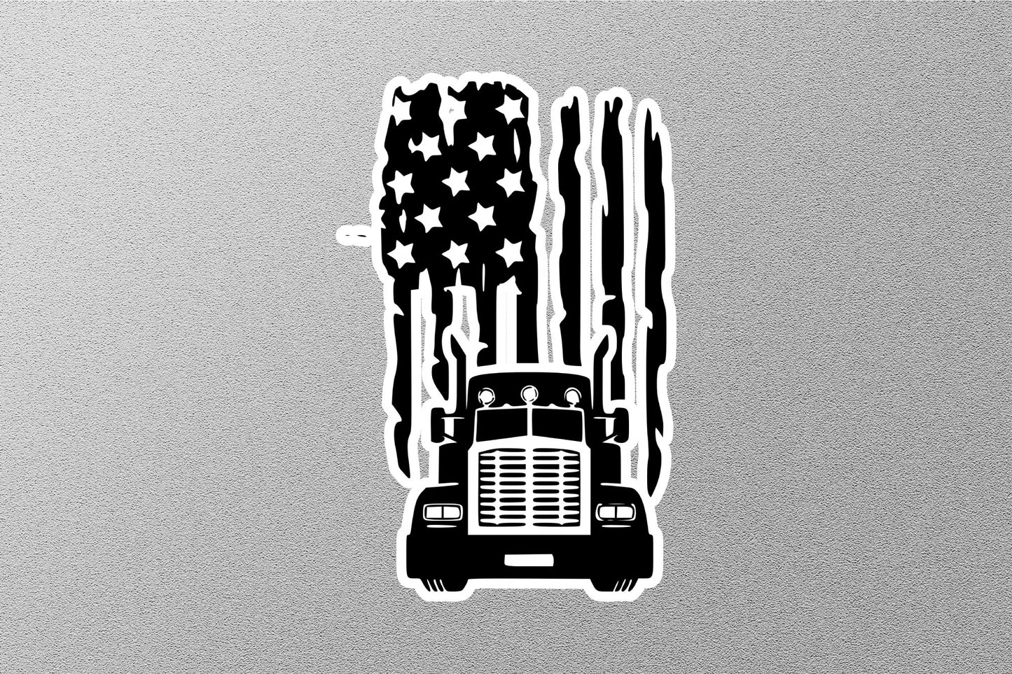 USA Flag Truck Sticker
