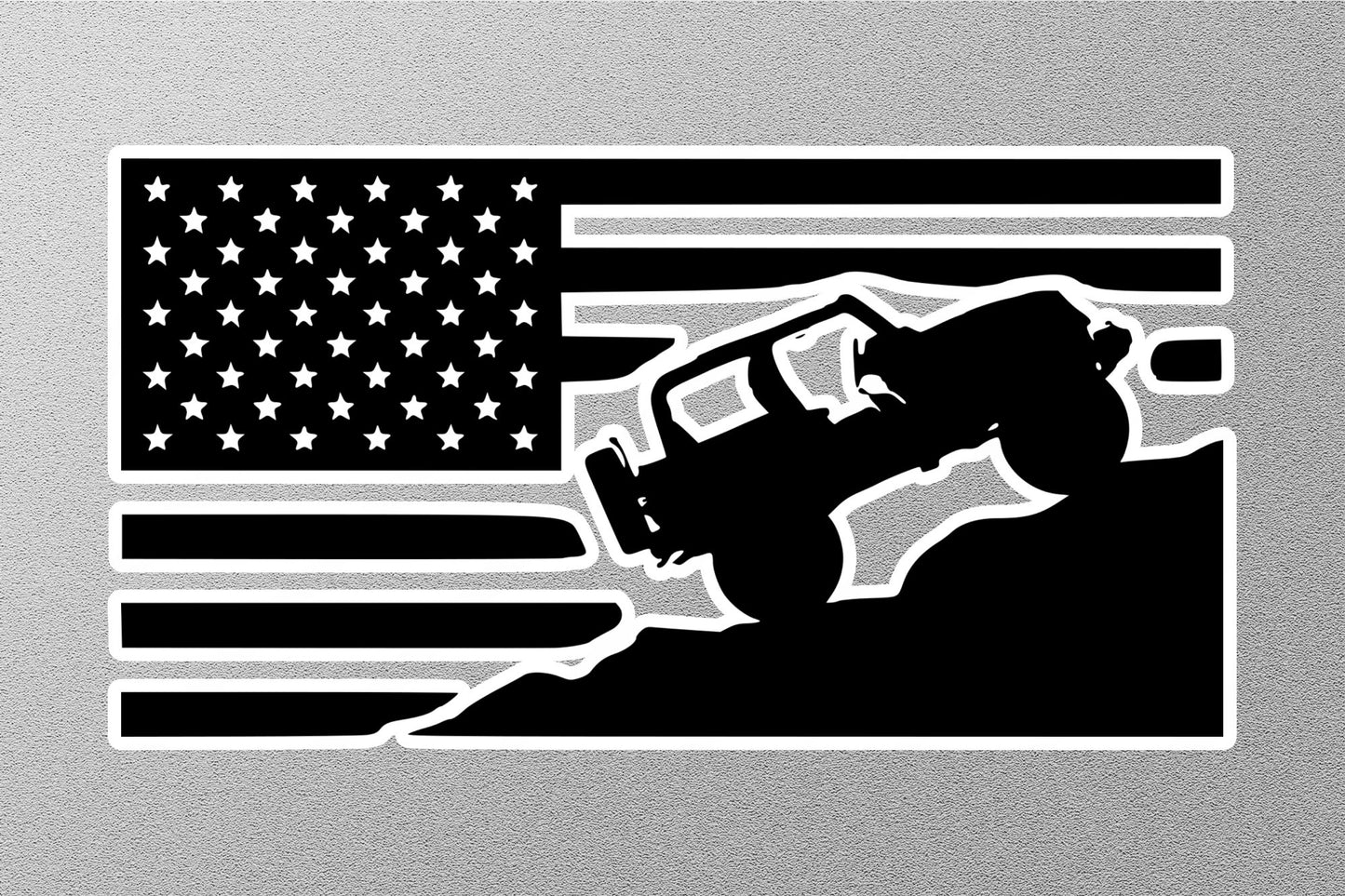 Jeep American Flag Sticker