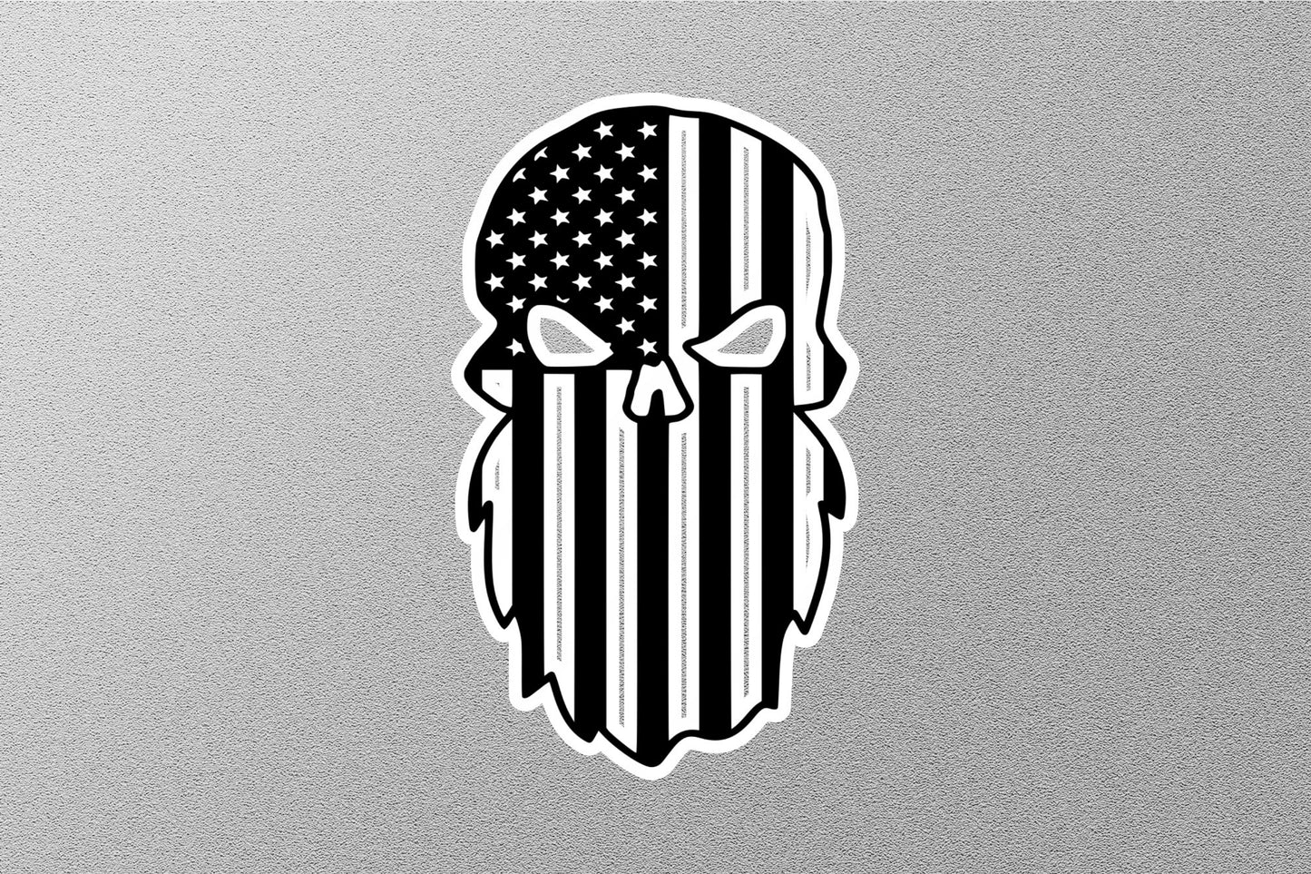 American Flag Punisher Skull Vinyl Sticker