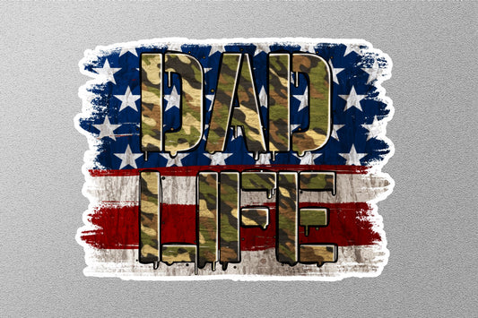 Dad Life American Flag USA Sticker