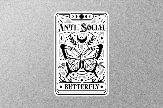 Anti Social Butterfly Funny Tarot Sticker
