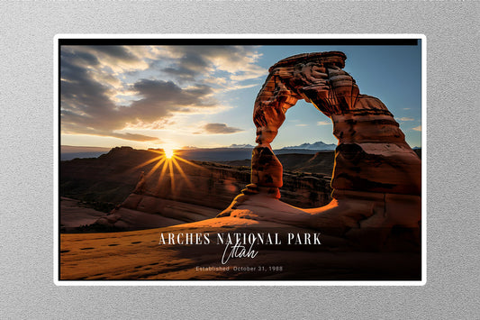 Arches Sunrise National Park Sticker