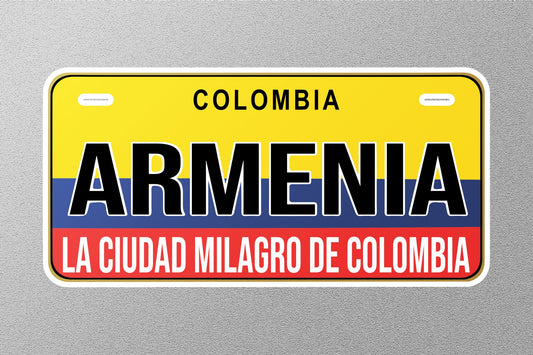 Armenia Colombia License Plate Sticker