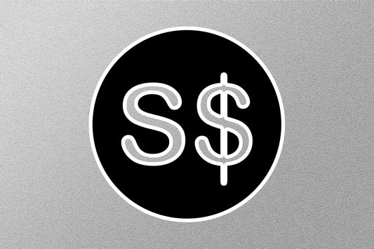 Singapore Dollar Currency Sticker