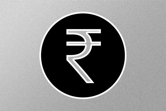 Indian Rupee Currency Sticker