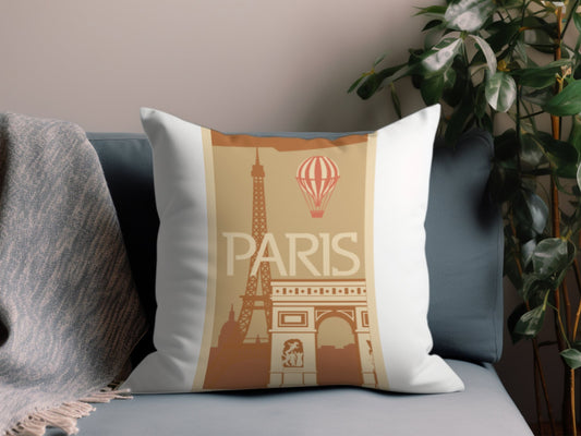 Vintage Paris Throw Pillow