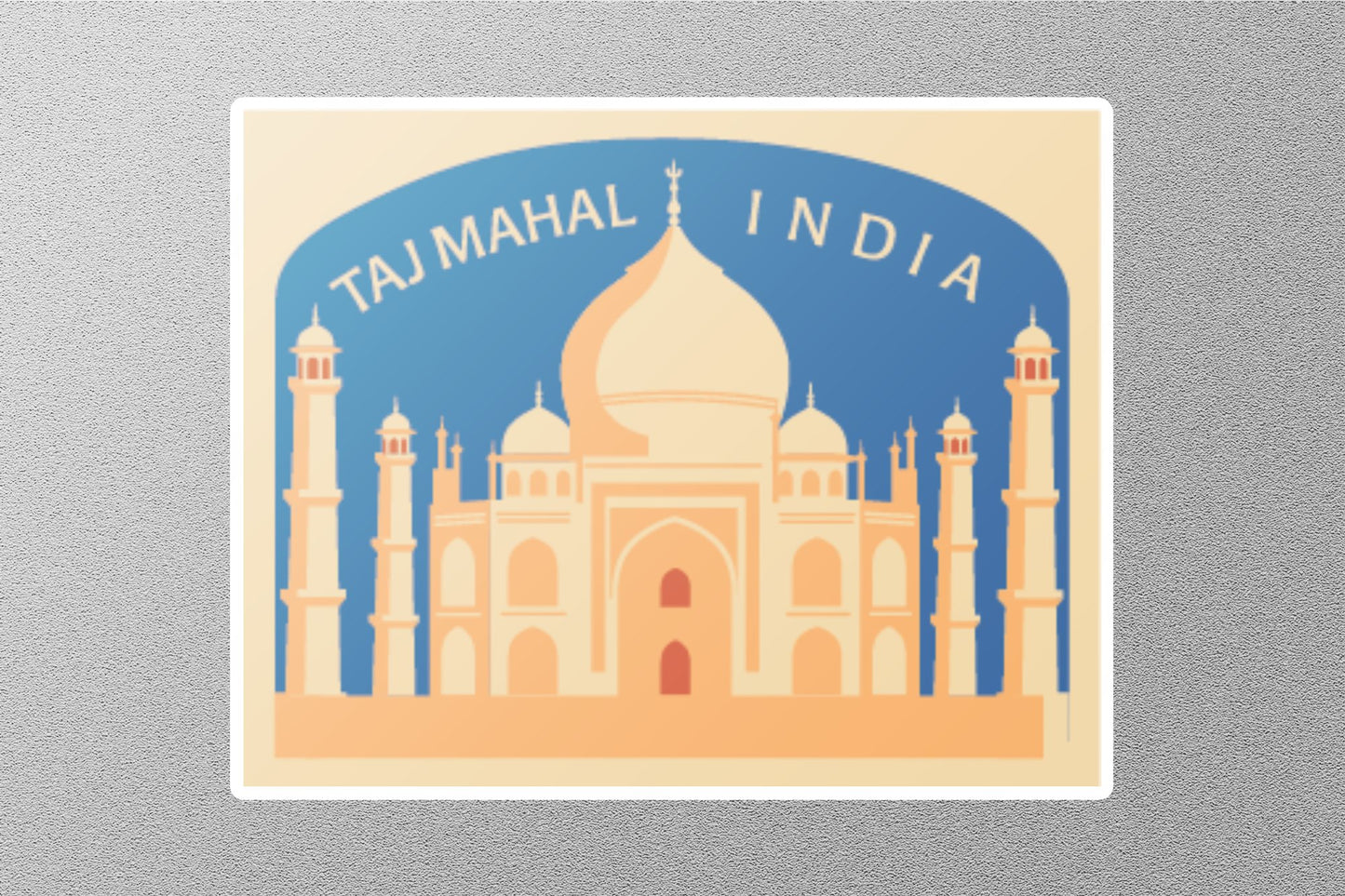 Vintage Taj Mahal India Travel Sticker – GraffMerch.com