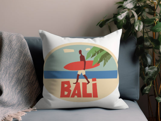 Vintage Bali Throw Pillow