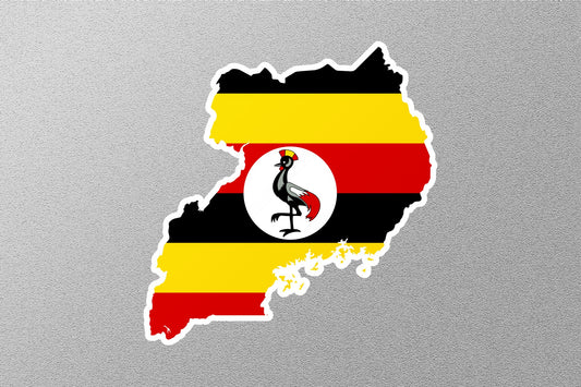 Uganda Country Flag Sticker