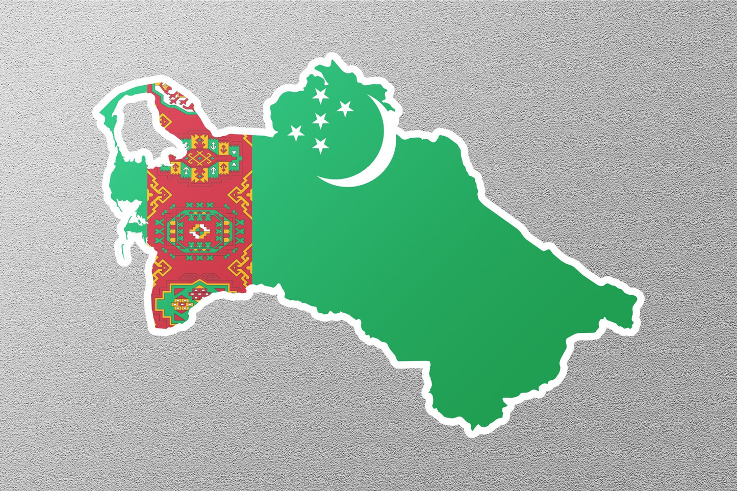 Turkmenistan Country Flag Sticker