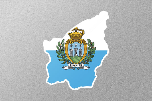 San Marino Country Flag Sticker