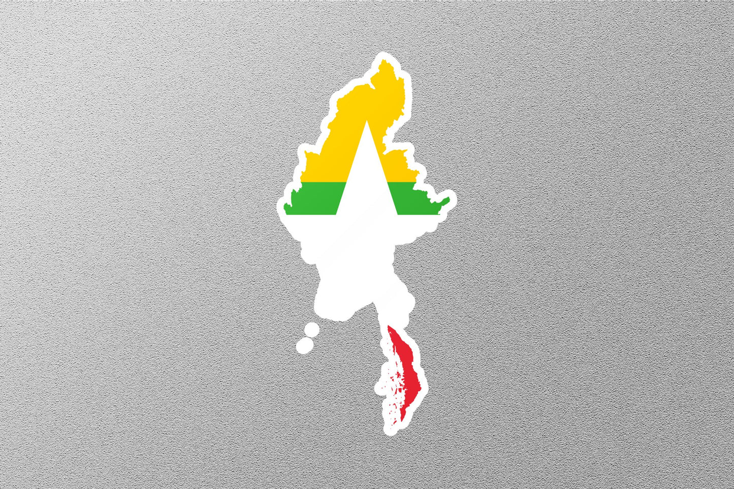 Myanmar Country  Flag Sticker